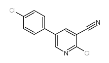 2-氯-5-(4-氯苯基)烟腈结构式