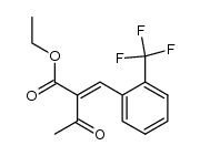 ethyl 3-oxo-2-[[2-(trifluoromethyl)phenyl]methylene]butanoate Structure
