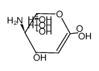5-amino-2,6-anhydro-3,5-dideoxy-D-glycero-D-galacto-non-2-enoic acid结构式