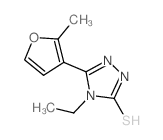 4-乙基-5-(2-甲基-3-呋喃基)-4H-1,2,4-噻唑-3-硫醇结构式
