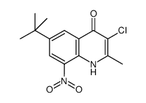 6-t-butyl-3-chloro-2-methyl-8-nitrohydroquinolin-4-one Structure