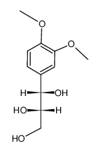 (1RS,2RS)-1-(3,4-dimethoxy-phenyl)-propane-1,2,3-triol结构式
