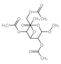 甲基-2,3,4,6-四-O-乙酰-β-D-葡萄糖苷结构式