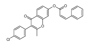 [3-(4-chlorophenyl)-2-methyl-4-oxochromen-7-yl] 3-phenylprop-2-enoate结构式