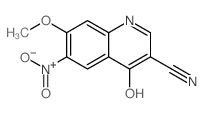 4-HYDROXY-7-METHOXY-6-NITROQUINOLINE-3-CARBONITRILE Structure