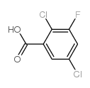 2,5-二氯-3-氟苯甲酸结构式