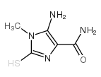 5-氨基-2-巯基-1-甲基-1H-咪唑-4-甲酰胺结构式