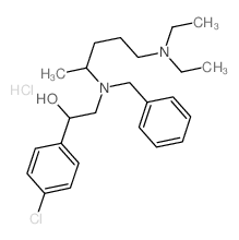 Benzenemethanol,4-chloro-a-[[[4-(diethylamino)-1-methylbutyl](phenylmethyl)amino]methyl]-,hydrochloride (1:1)结构式