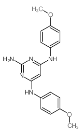 2,4,6-Pyrimidinetriamine,N4,N6-bis(4-methoxyphenyl)- structure