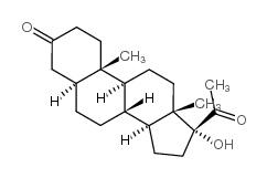5a-孕烷-17a-醇-3,20-二酮结构式