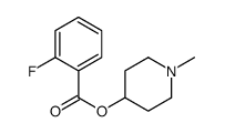 Benzoic acid, 2-fluoro-, 1-methyl-4-piperidinyl ester (9CI)结构式