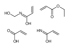 2-丙烯酸、2-丙烯酸乙酯、N-羟甲基-2-丙烯酰胺和2-丙烯酰胺的聚合物结构式