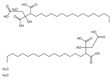 2-hydroxynonadecane-1,2,3-tricarboxylic acid,trihydrate Structure