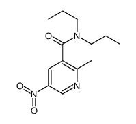 2-methyl-5-nitro-N,N-dipropylpyridine-3-carboxamide结构式