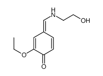 2-ethoxy-4-[(2-hydroxyethylamino)methylidene]cyclohexa-2,5-dien-1-one Structure