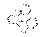 1-(2-methoxy-phenoxy)-2-methyl-1-phenyl-2,5-dihydro-1H-1λ5-phosphol-1-ol结构式