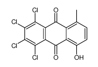 1,2,3,4-tetrachloro-5-hydroxy-8-methylanthracene-9,10-dione结构式