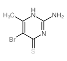 2-amino-5-bromo-6-methyl-1H-pyrimidine-4-thione structure