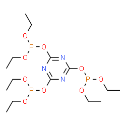 hexaethyl 1,3,5-triazine-2,4,6-triyl triphosphite Structure