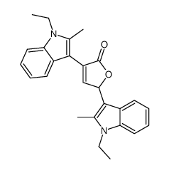 2,4-bis(1-ethyl-2-methylindol-3-yl)-2H-furan-5-one结构式