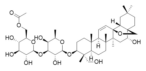 6''-O-乙酰柴胡皂苷D结构式