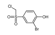 2-bromo-4-(chloromethylsulfonyl)phenol Structure