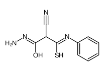 2-cyano-3-hydrazinyl-3-oxo-N-phenylpropanethioamide Structure