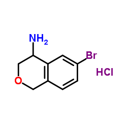 6-溴-3,4-二氢-1H-异色烯-4-氨基盐酸盐结构式