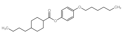 4-丁基环己烷羧酸-4-己基氧基苯酯结构式