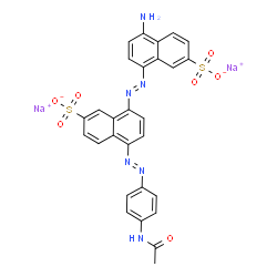 disodium 5-[(4-acetamidophenyl)azo]-8-[(4-amino-7-sulphonatonaphthyl)azo]naphthalene-2-sulphonate Structure