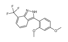 3-(2,4-二甲氧基苯基)-7-三氟甲基-1H-吲唑结构式