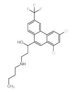 3-(正丁氨基)-1-(1,3-二氯-6-(三氟甲基)菲-9-基)-1-丙醇结构式