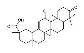 (20beta)-3,11-dioxoolean-12-en-29-oic acid structure