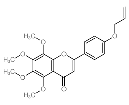 5,6,7,8-tetramethoxy-2-(4-prop-2-enoxyphenyl)chromen-4-one结构式