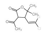 3-acetyl-4-(2,2-dichloroethenyl)-5,5-dimethyl-oxolan-2-one结构式