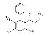 6-氨基-5-氰基-2-甲基-4-苯基-4H-吡喃-3-羧酸乙酯结构式