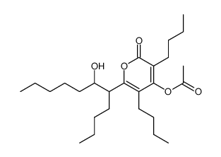 3,5-dibutyl-6-(6-hydroxyundecan-5-yl)-2-oxo-2H-pyran-4-yl acetate结构式