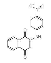2-[(4-nitrophenyl)amino]naphthalene-1,4-dione结构式