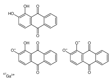 gallium-68(3+),2-hydroxy-9,10-dioxoanthracen-1-olate结构式
