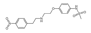 N-(4-(2-((4-nitrophenethyl)amino)ethoxy)phenyl)methanesulfonamide结构式