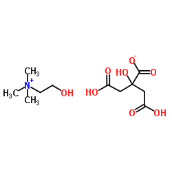 Choline Citrate (1:1) (Salt) structure