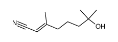 7-hydroxy-3,7-dimethyl-oct-2-enenitrile结构式
