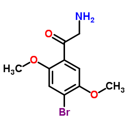 2-氨基-1-(4-溴-2,5-二甲氧基苯基)乙酮结构式