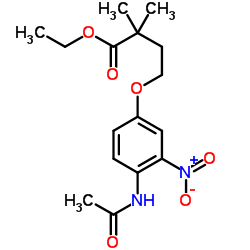Ethyl 4-(4-acetamido-3-nitrophenoxy)-2,2-dimethylbutanoate结构式