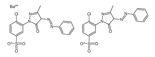 barium 4-chloro-3-[4,5-dihydro-3-methyl-5-oxo-4-(phenylazo)-1H-pyrazol-1-yl]benzenesulphonate Structure