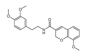2H-1-BENZOPYRAN-3-CARBOXAMIDE, N-(2-(3,4-DIMETHOXYPHENYL)ETHYL)-8-METH OXY-结构式