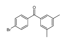 (4-溴苯基)-(3,5-二甲基苯基)-甲酮结构式