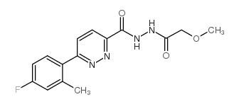 6-(4-氟-2-甲基苯基)-3-哒嗪羧酸-2-(甲氧基乙酰基)肼结构式