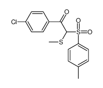 1-(4-chlorophenyl)-2-(4-methylphenyl)sulfonyl-2-methylsulfanylethanone结构式