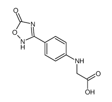 N-[4-(2,5-二氢-5-氧代-1,2,4-恶二唑-3-基)苯基]甘氨酸结构式